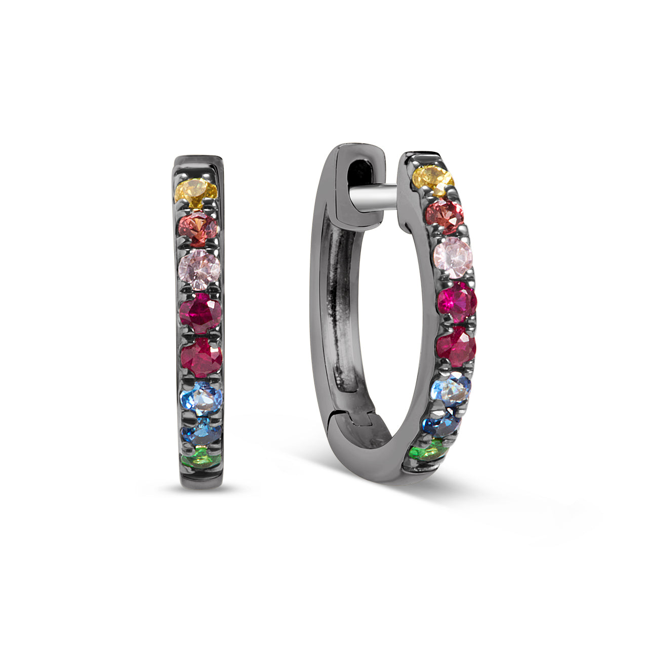 Rainbow Sapphire Essential Huggie Earring