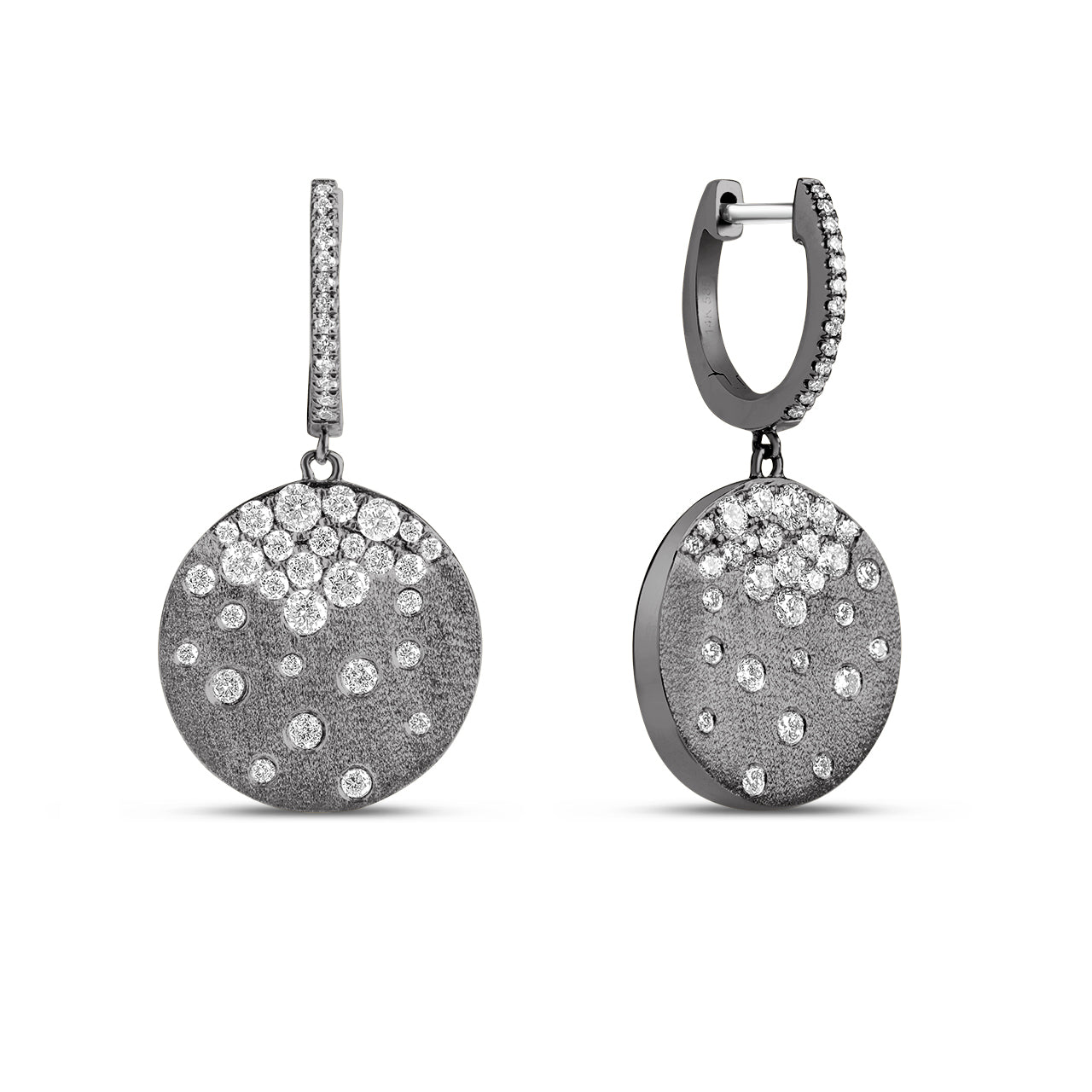 Diamond Confetti Disc Dangle Earring