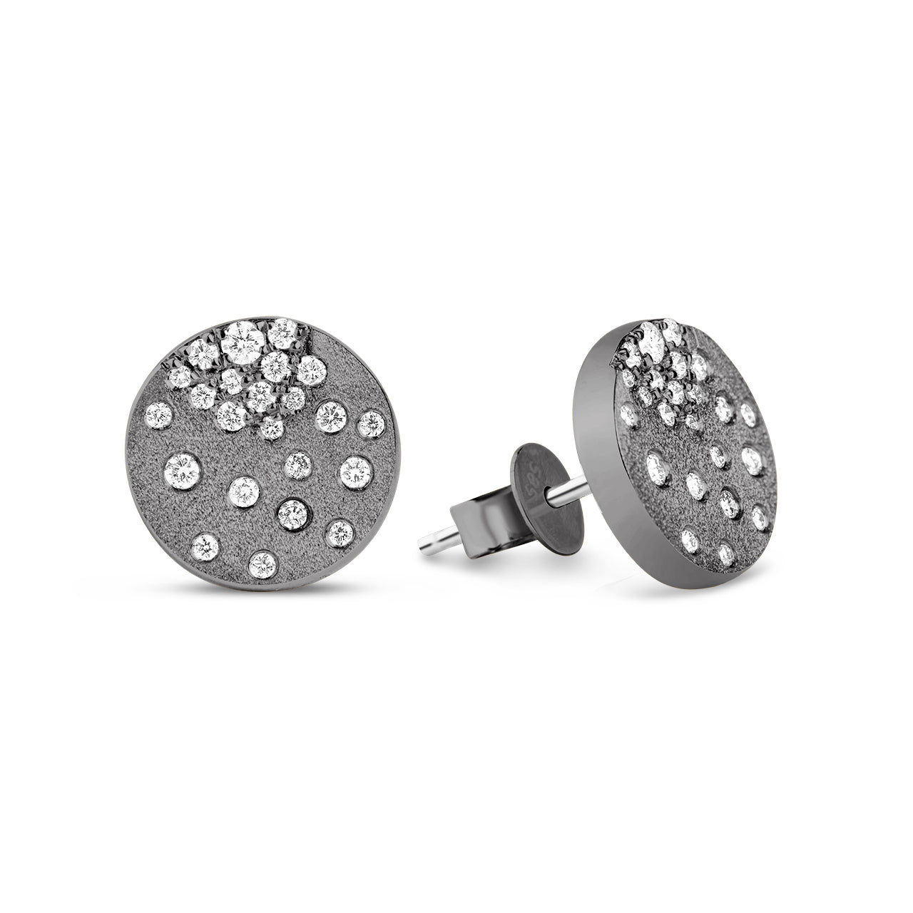 Diamond Confetti Disc Stud Earring