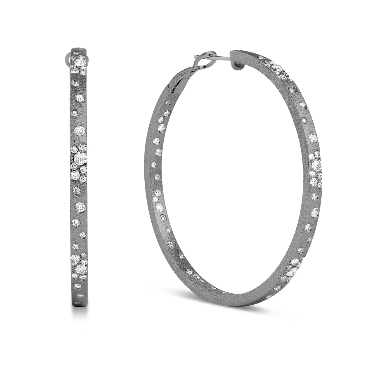 Diamond Confetti Jumbo Hoop Earring