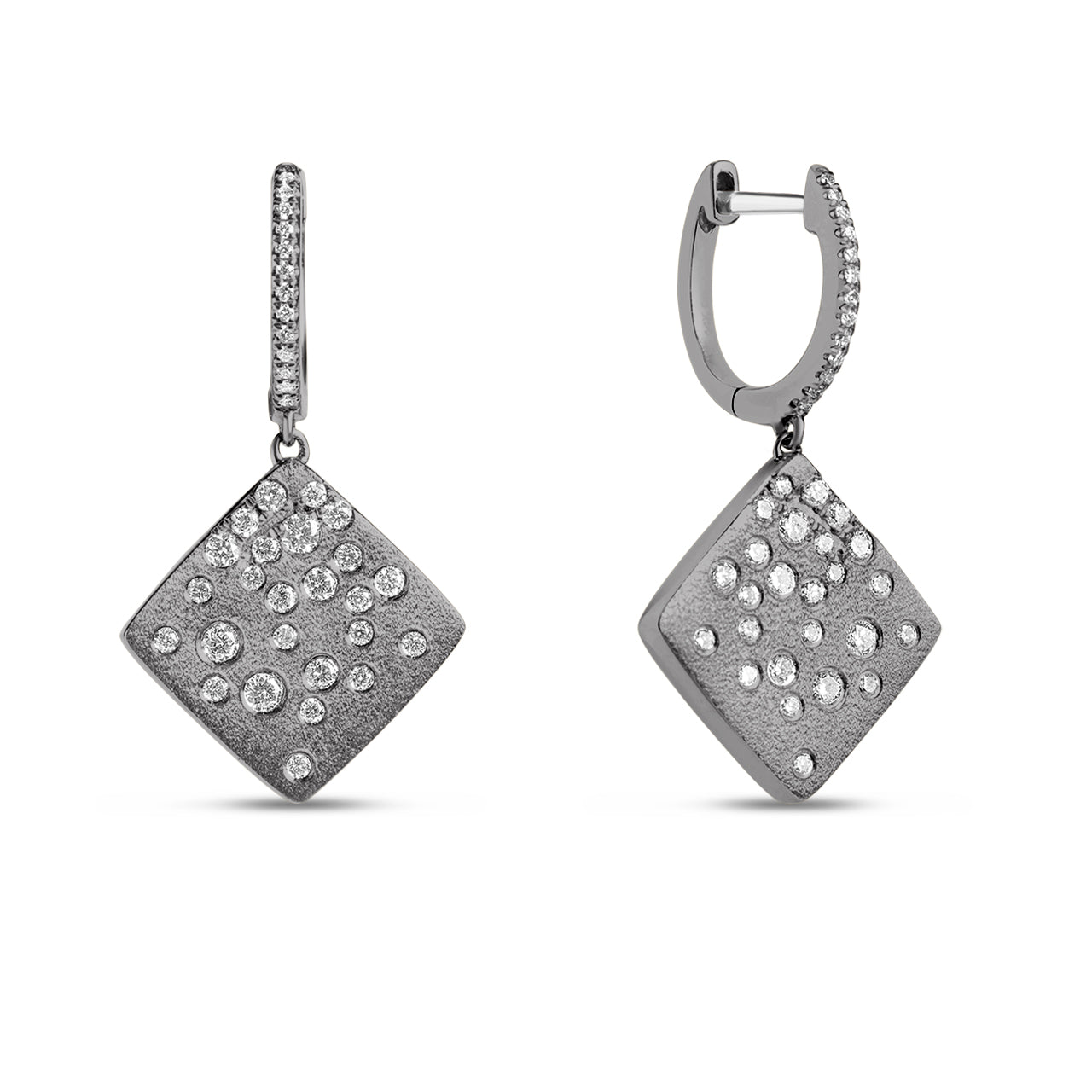 Diamond Confetti Square Dangle Earring