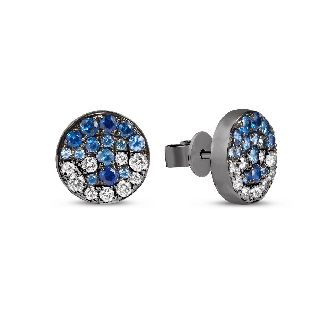 Sapphire & Diamond Pave Confetti Stud Earring