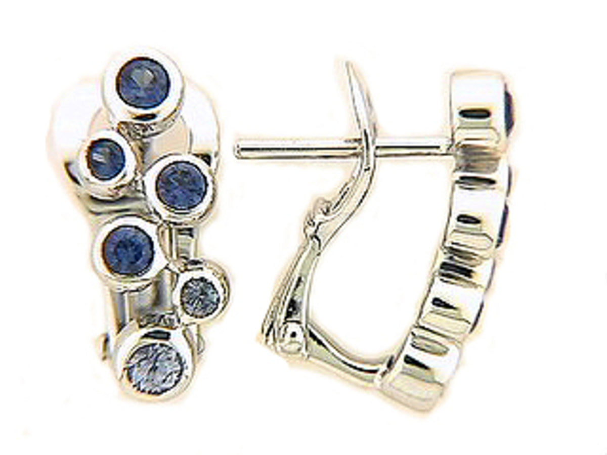 SAPPHIRE EARRING, 14KW (H)