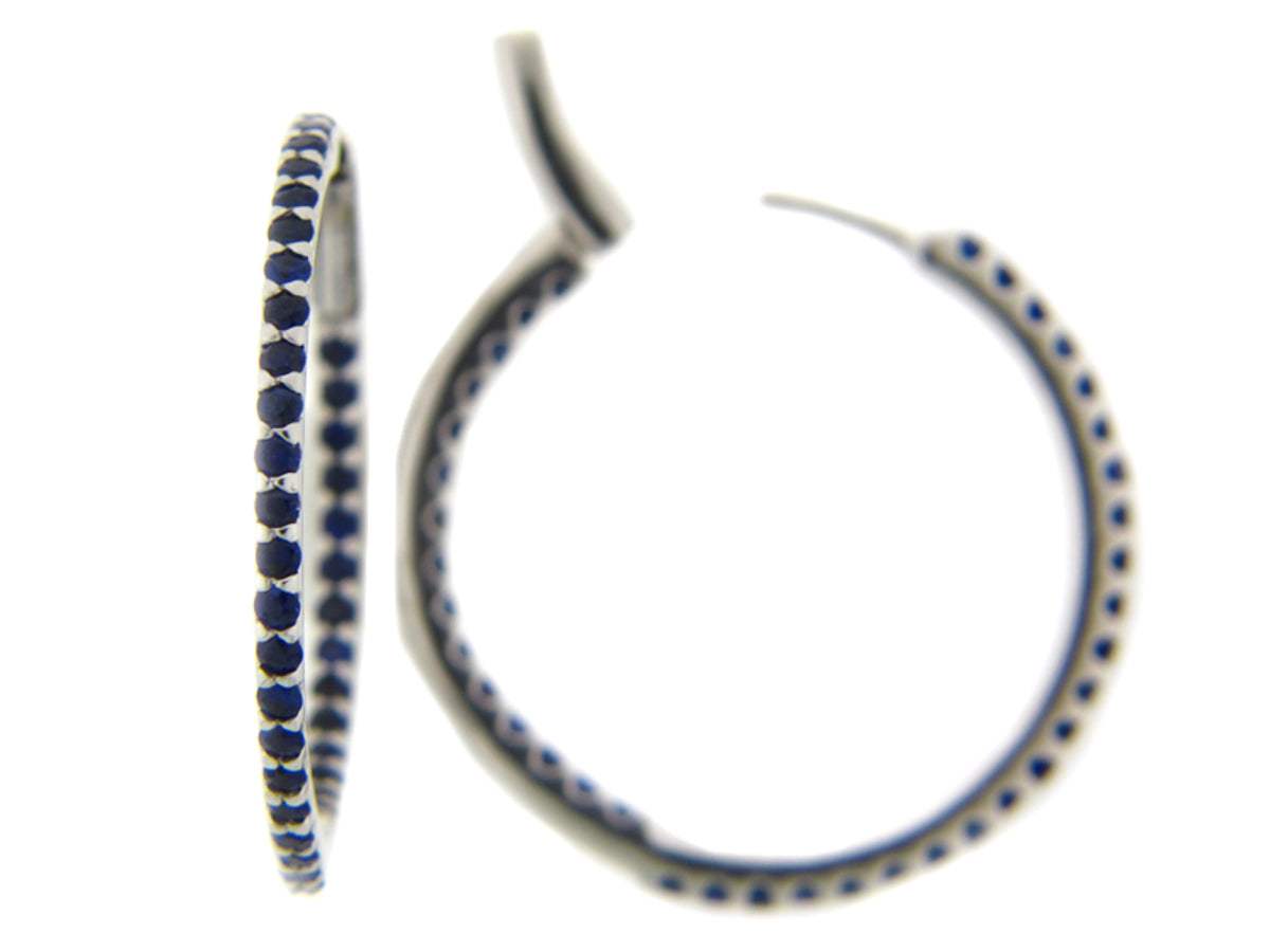 SAPPHIRE EARRING, 14KW (H)
