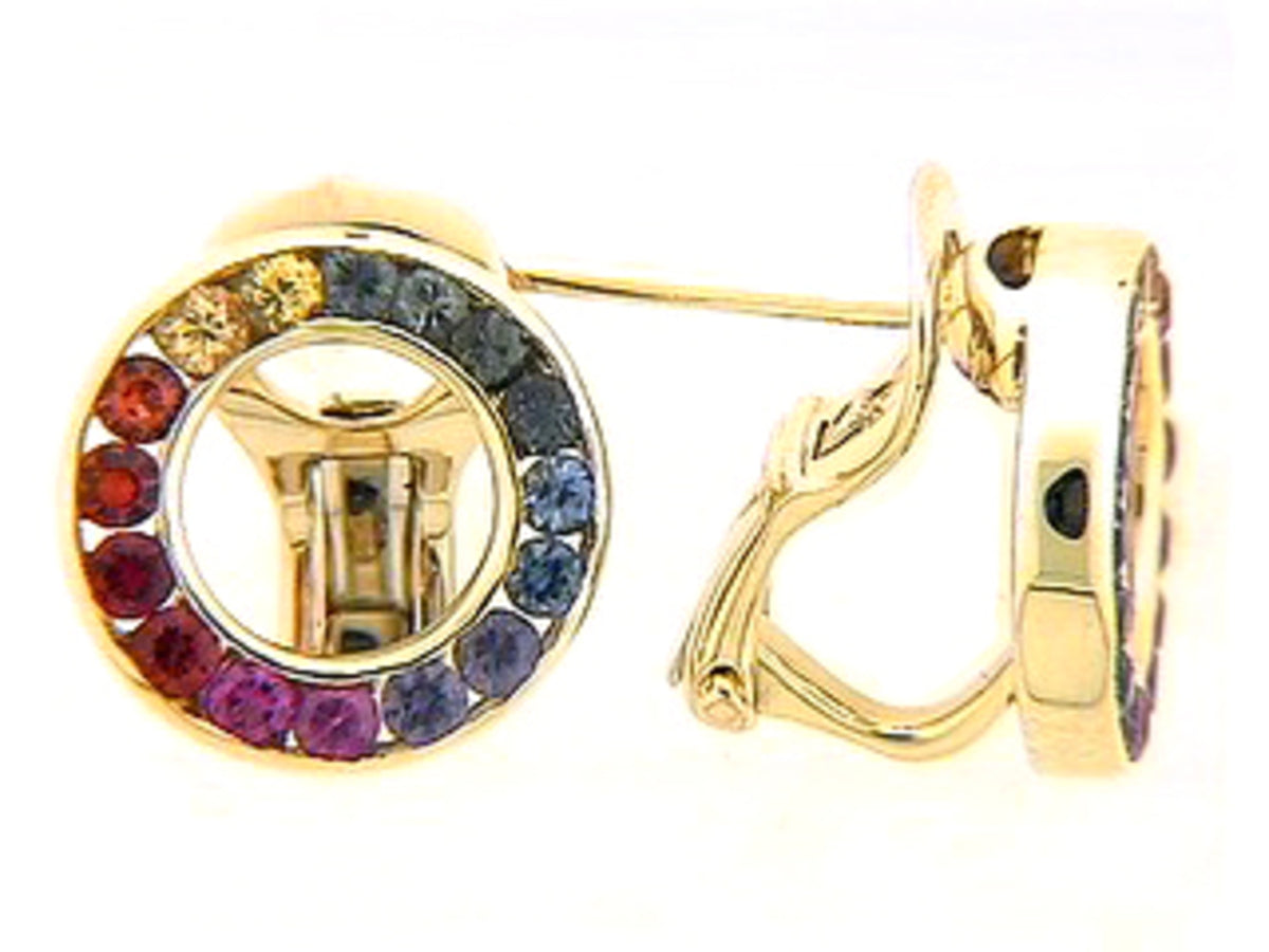 RAINBOW SAPPHIRE EARRING