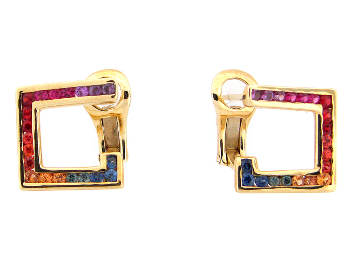 RAINBOW SAPPHIRE EARRING