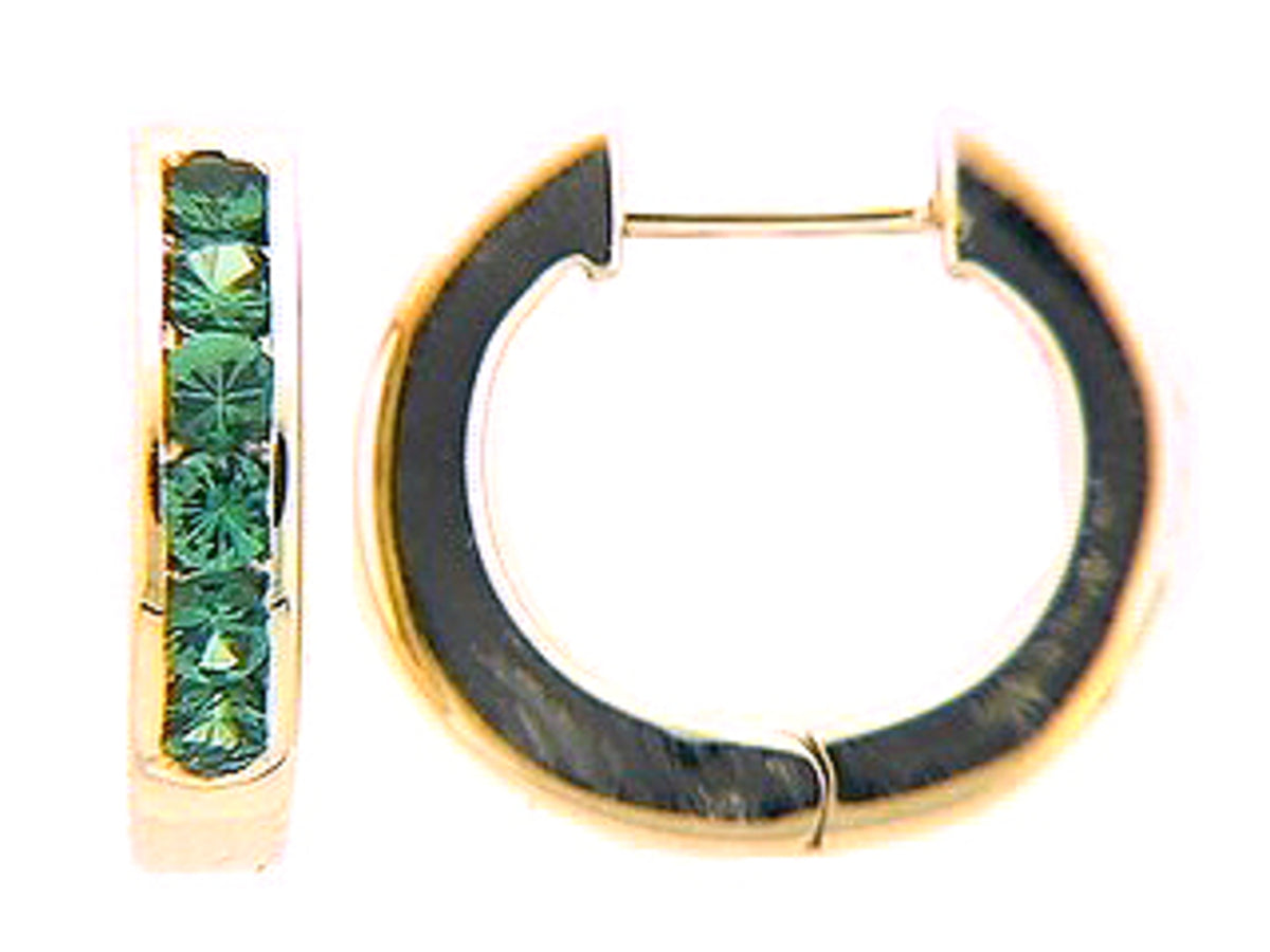 TSAVORITE EARRING, 14KY (N)