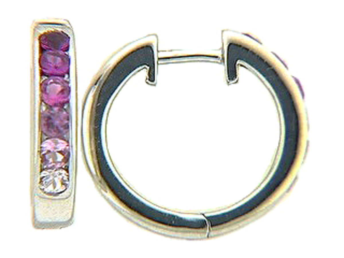 PINK SAPPHIRE EARRING, 14KW (H)