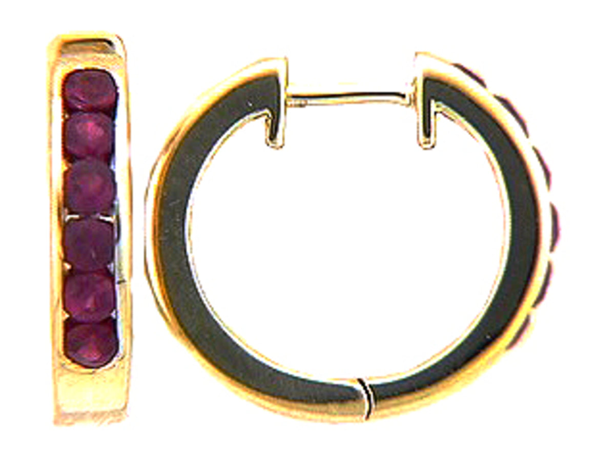 RUBY EARRING, 14KY (H)
