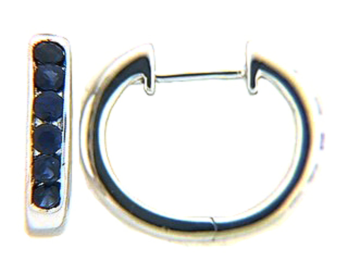 SAPPHIRE EARRING, 14KW (H)