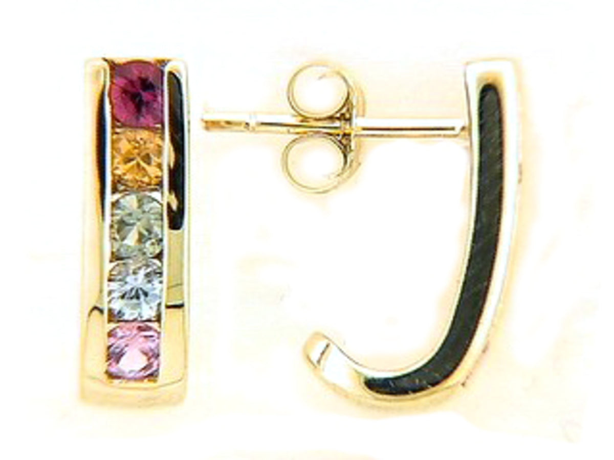 RAINBOW SAPPHIRE EARRING