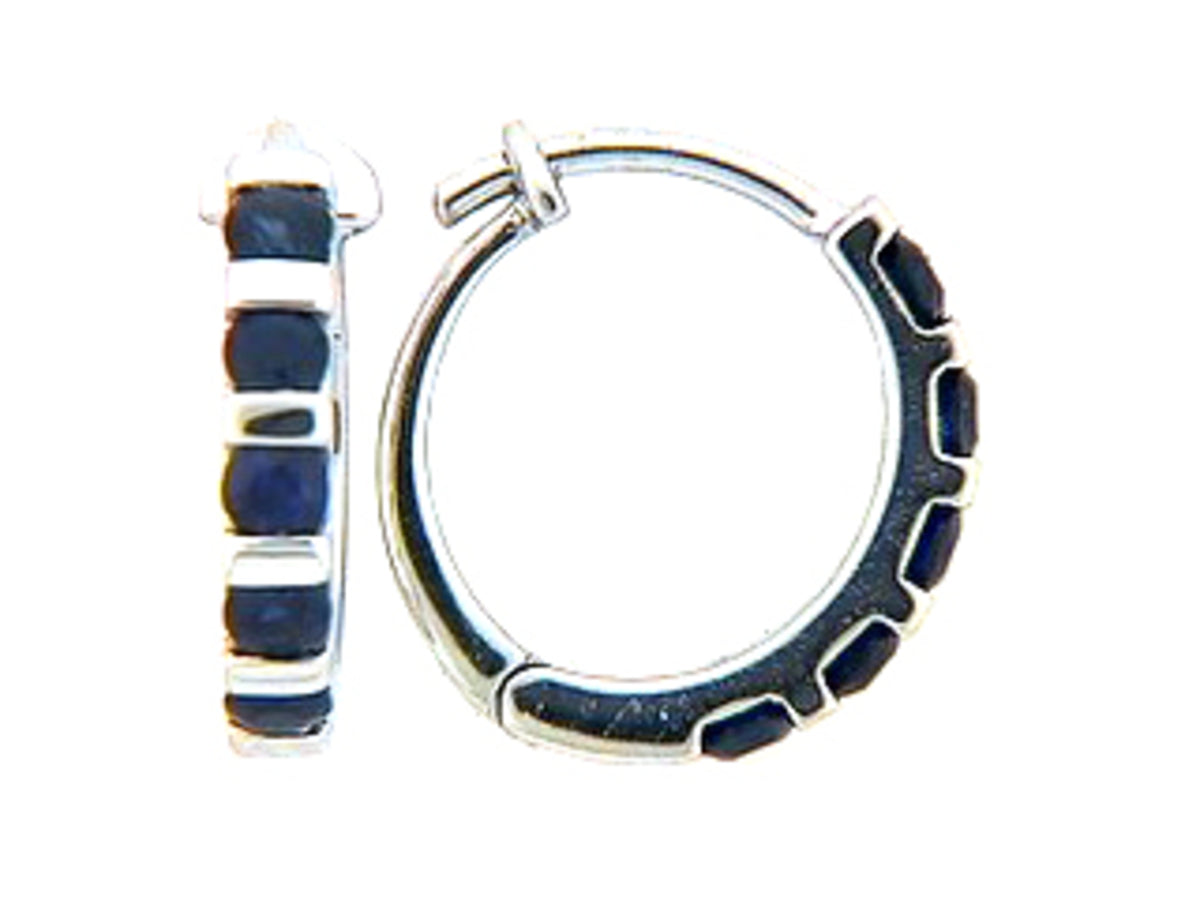 SAPPHIRE EARRING, 14KW (H)