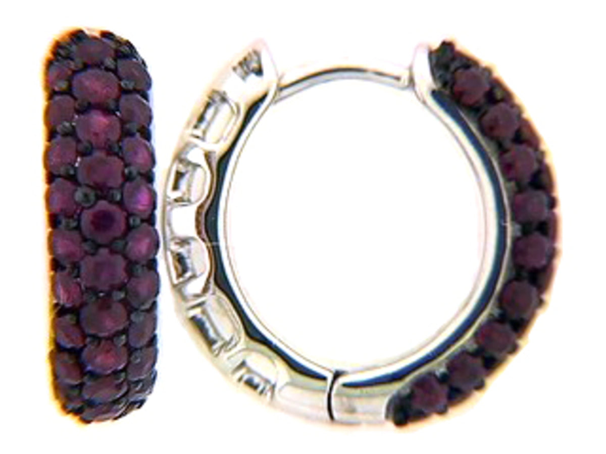 RUBY EARRING, 14KW (H)