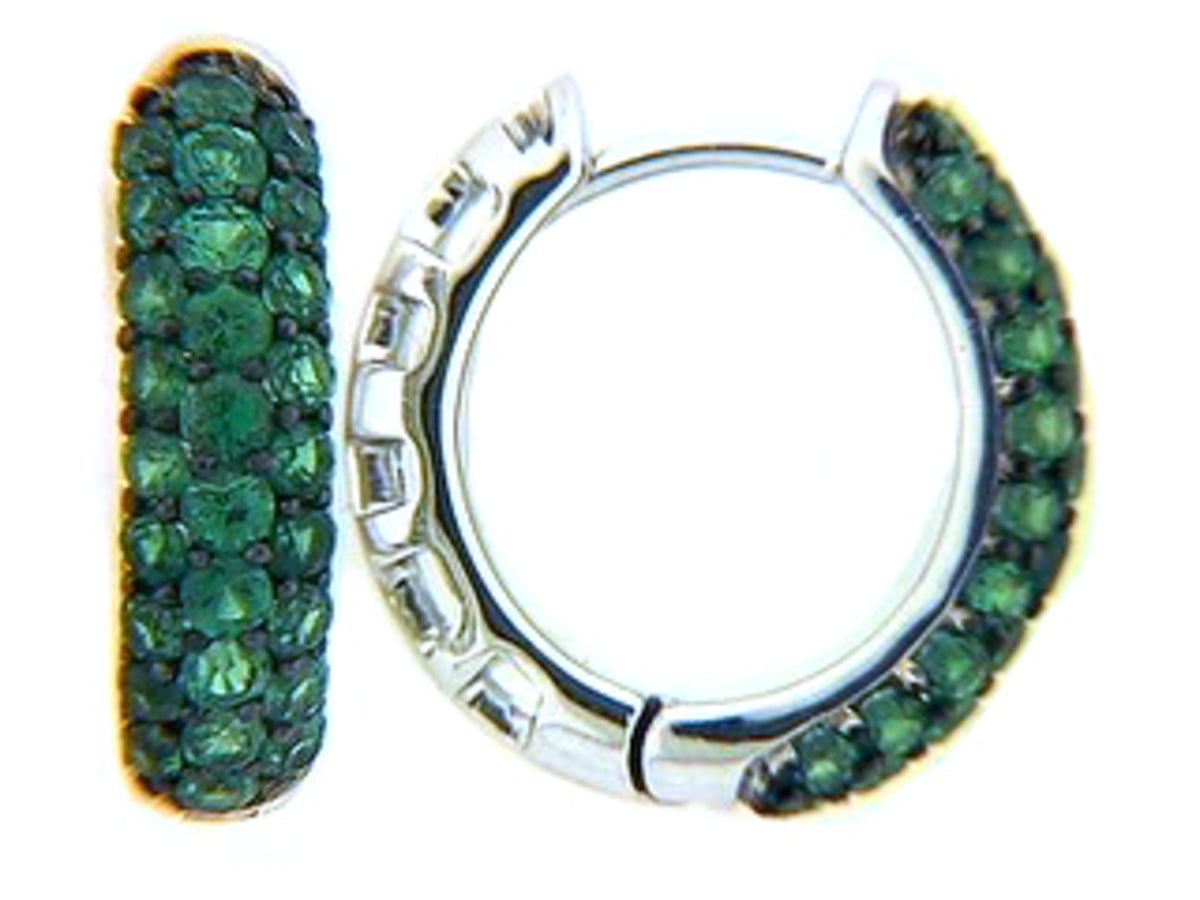 TSAVORITE EARRING, 14KW (N)