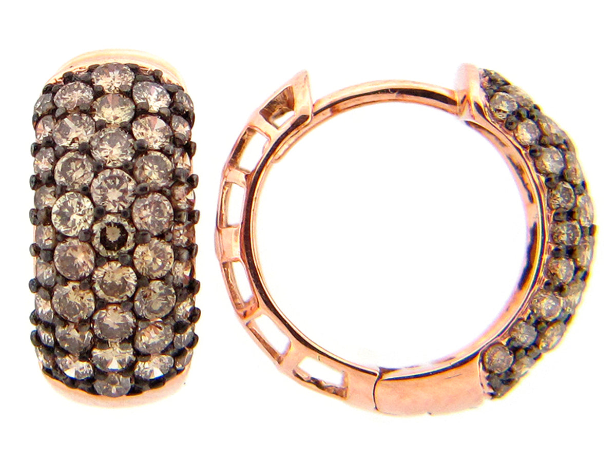 BROWN DIAMOND EARRING