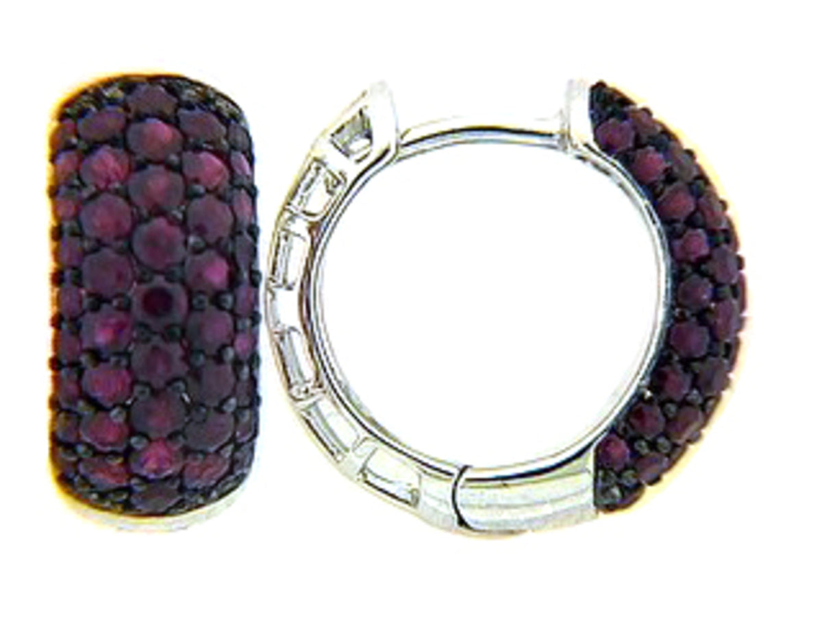 RUBY EARRING, 14KW (H)