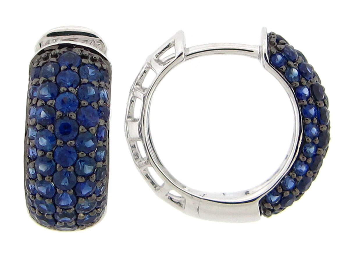 SAPPHIRE EARRING, 14KW (H)