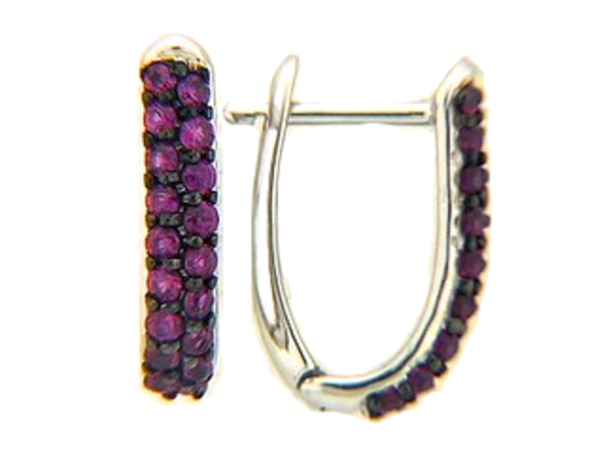 RUBY EARRING, 14KW (H)