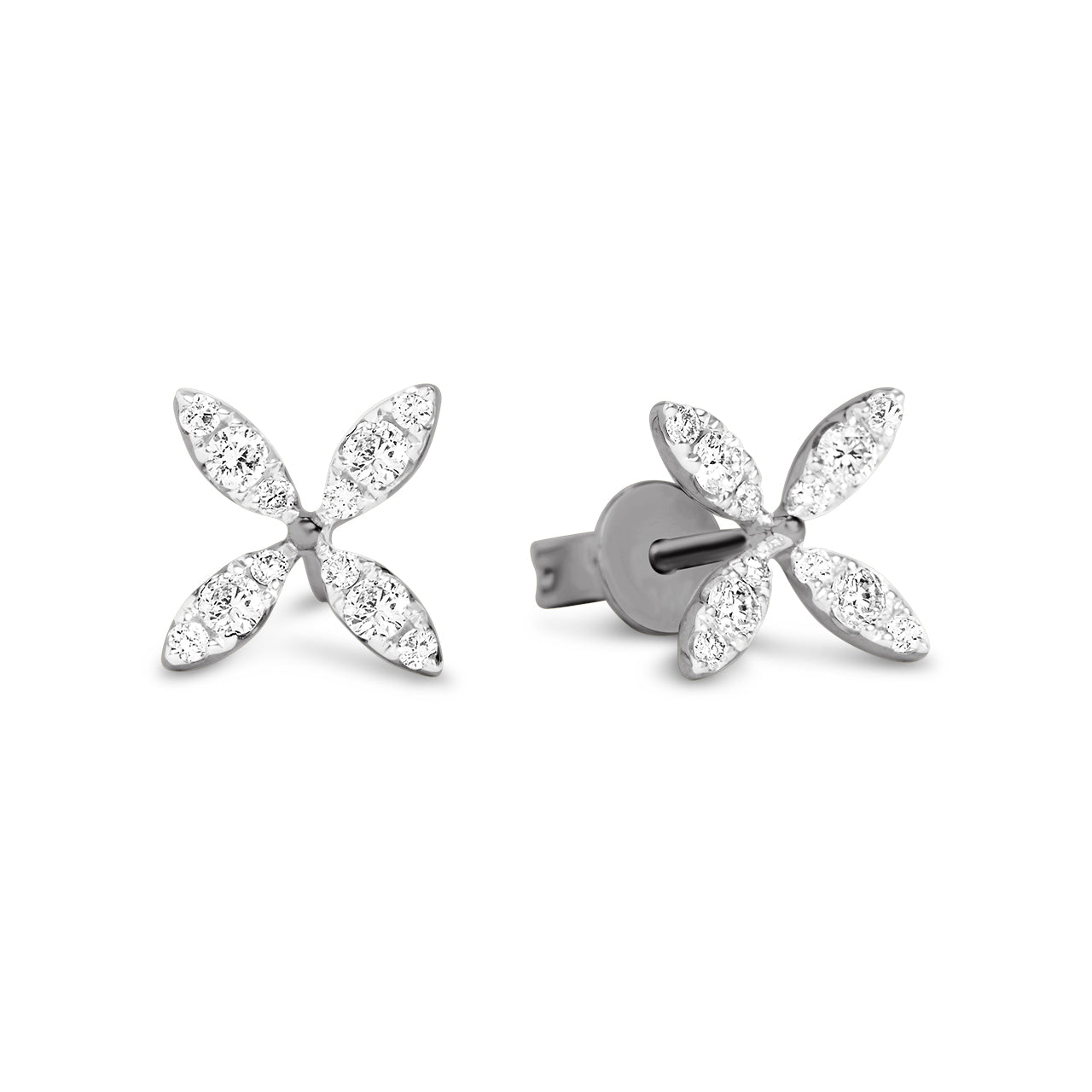 Diamond Floret X Stud Earring