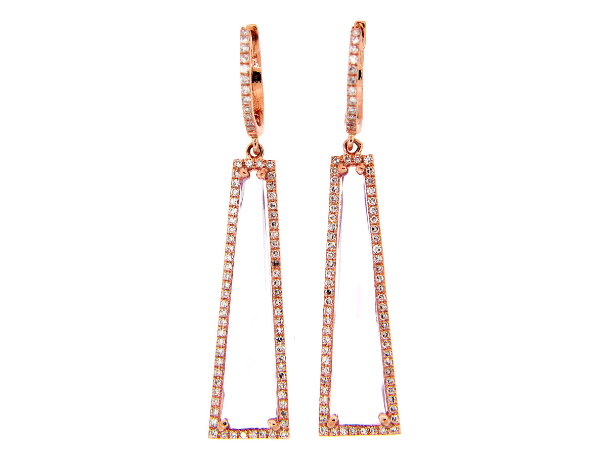 AMETHYST & DIAMOND EARRING, 14KR (H)