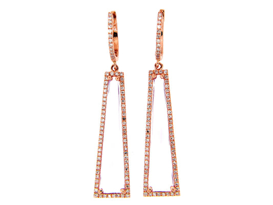 AMETHYST & DIAMOND EARRING, 14KR (H)