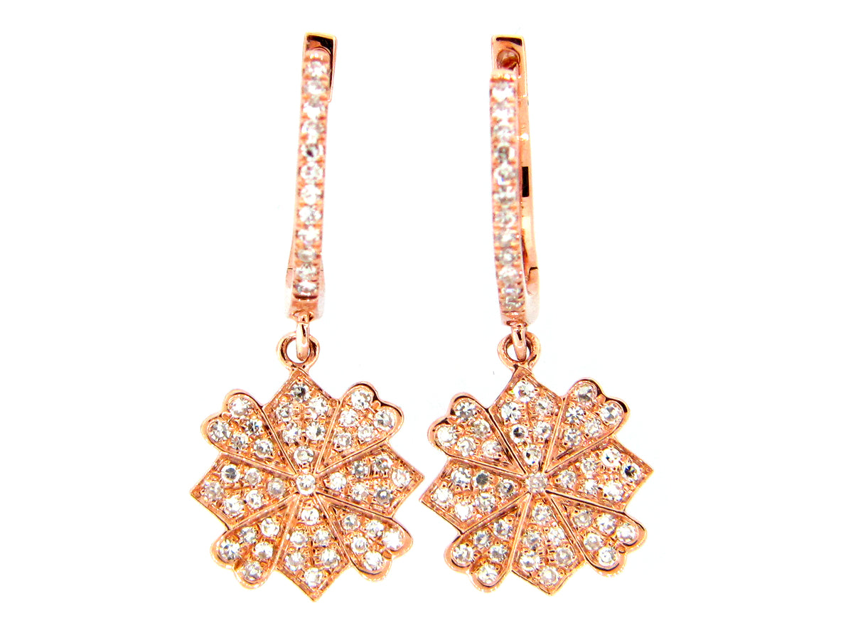 DIAMOND EARRING, 14KR (N)