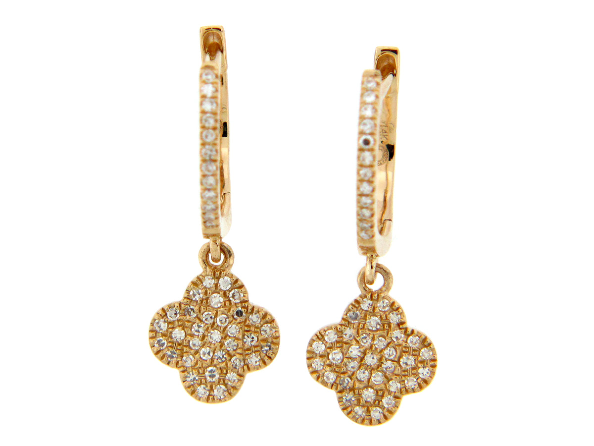 DIAMOND CLOVER DANGLE EARRING