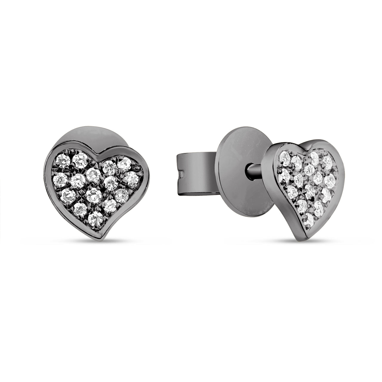 Diamond Heart Stud Earring