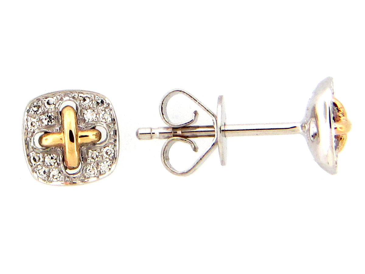 DIAMOND EARRING, (YELLOW FINISH X) , 14K (N)