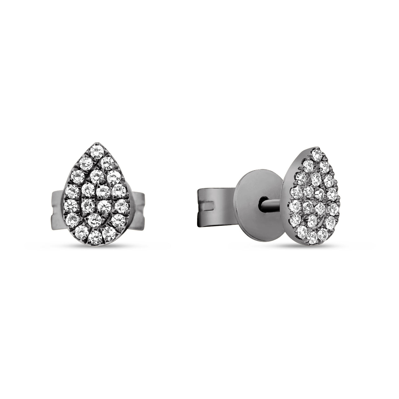 Diamond Pear Stud Earring