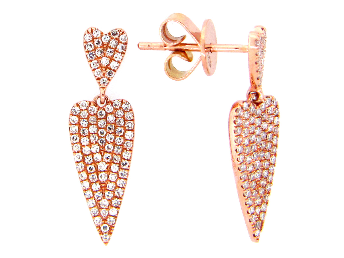 DIAMOND HEART EARRING