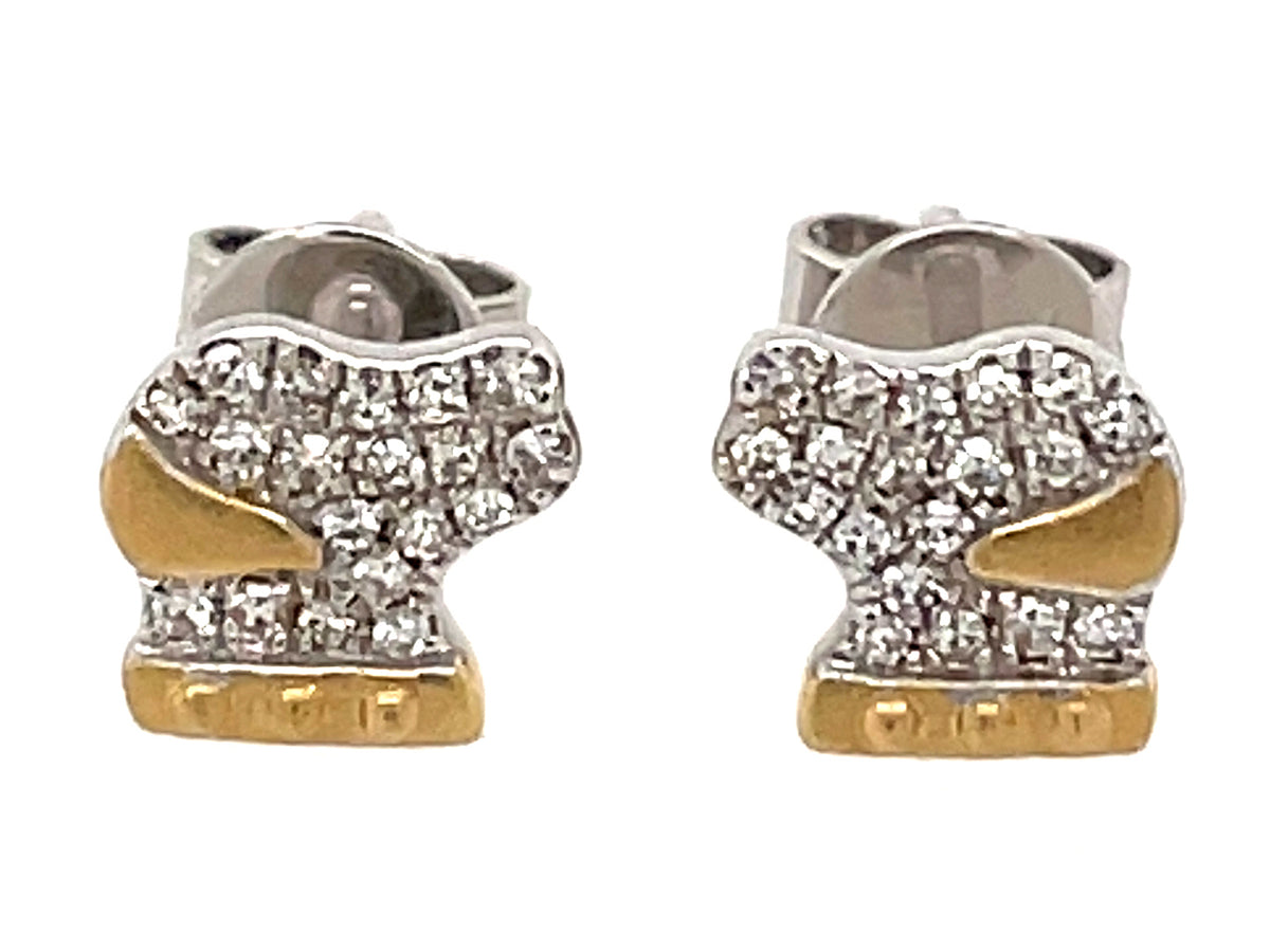 DIAMOND DOG WITH COLLAR STUD EARRING