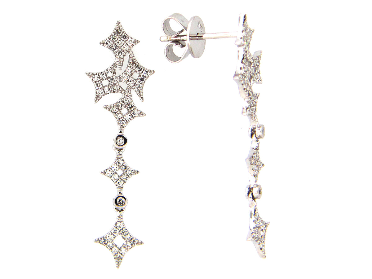 DIAMOND EARRING, 14KW (N)