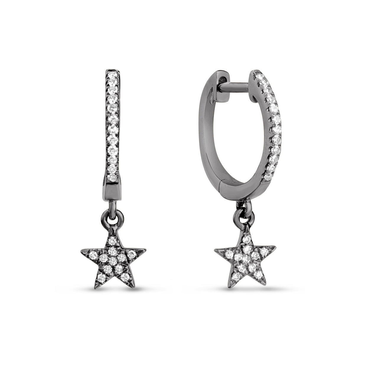 Diamond Star Dangle Earring
