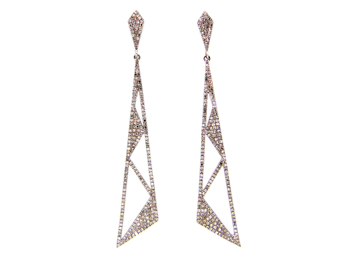 DIAMOND EARRING, 14KW (N)