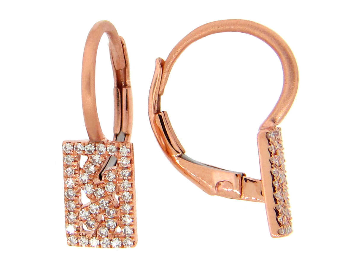 DIAMOND RECTANGLE EARRING