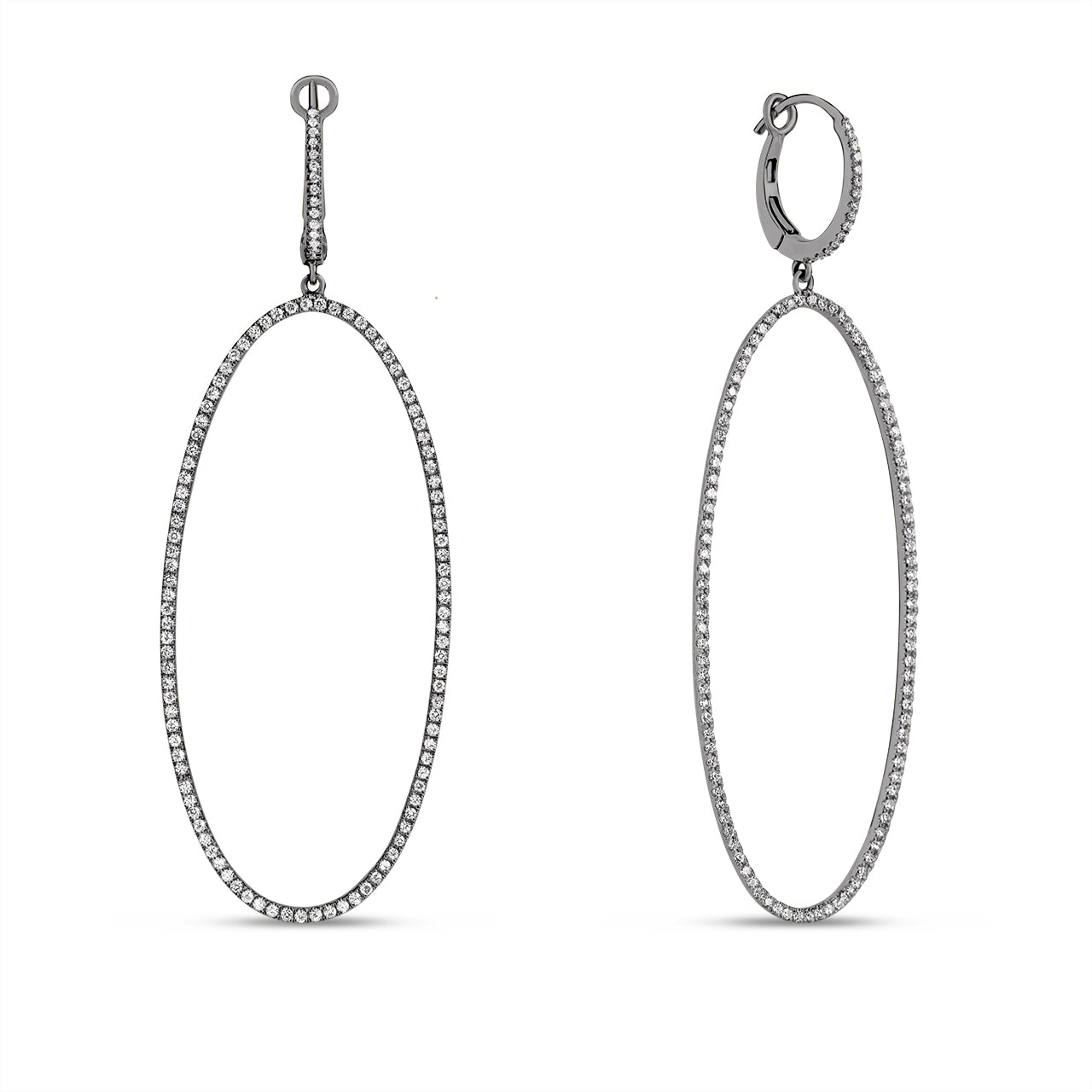 Diamond Oval Jumbo Earring