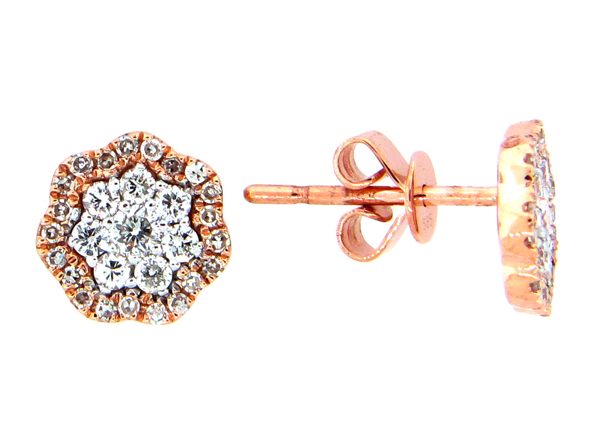 DIAMOND EARRING, 14KR (N)