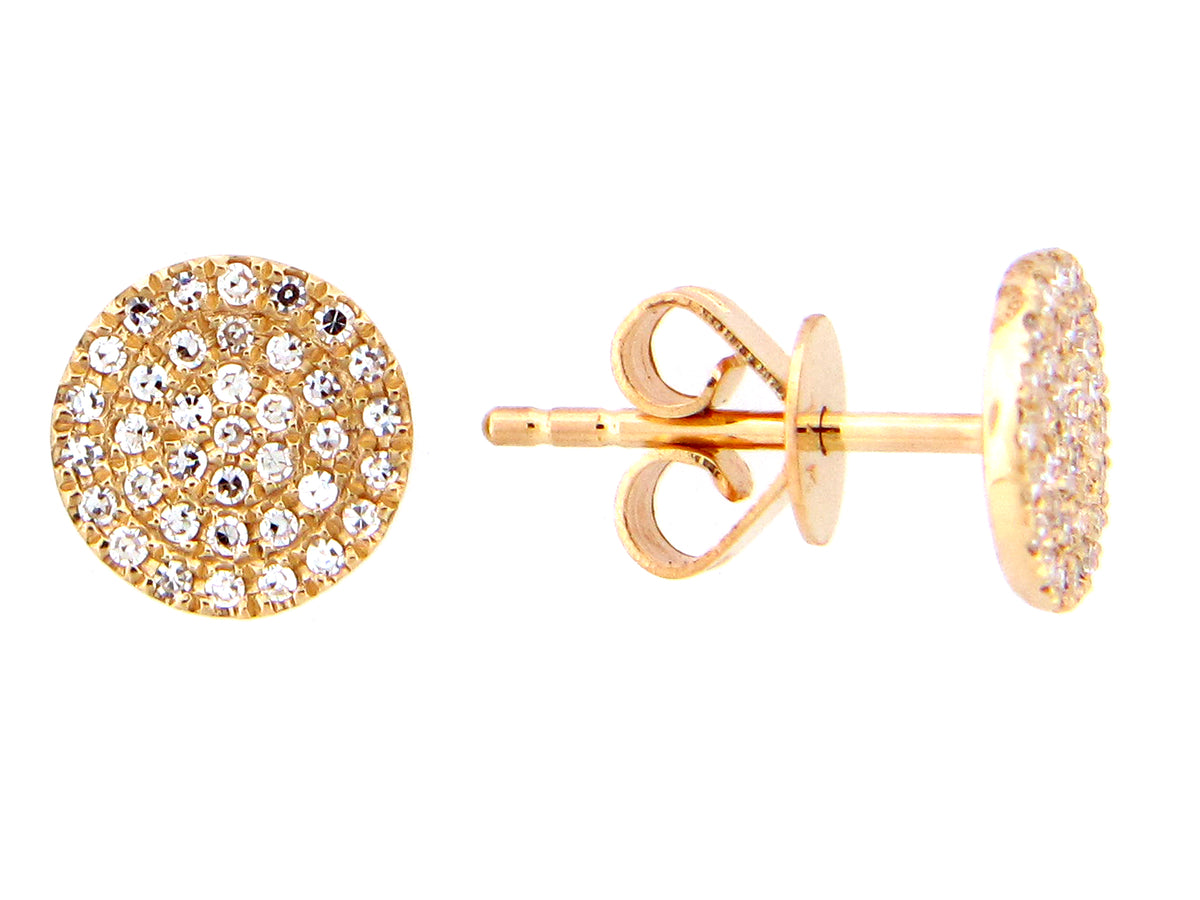 DIAMOND PAVE DISC EARRING