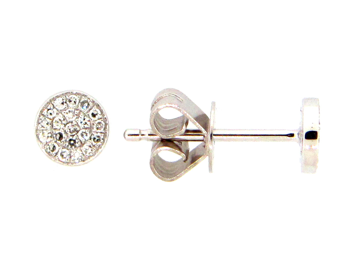 DIAMOND DISC STUD EARRING