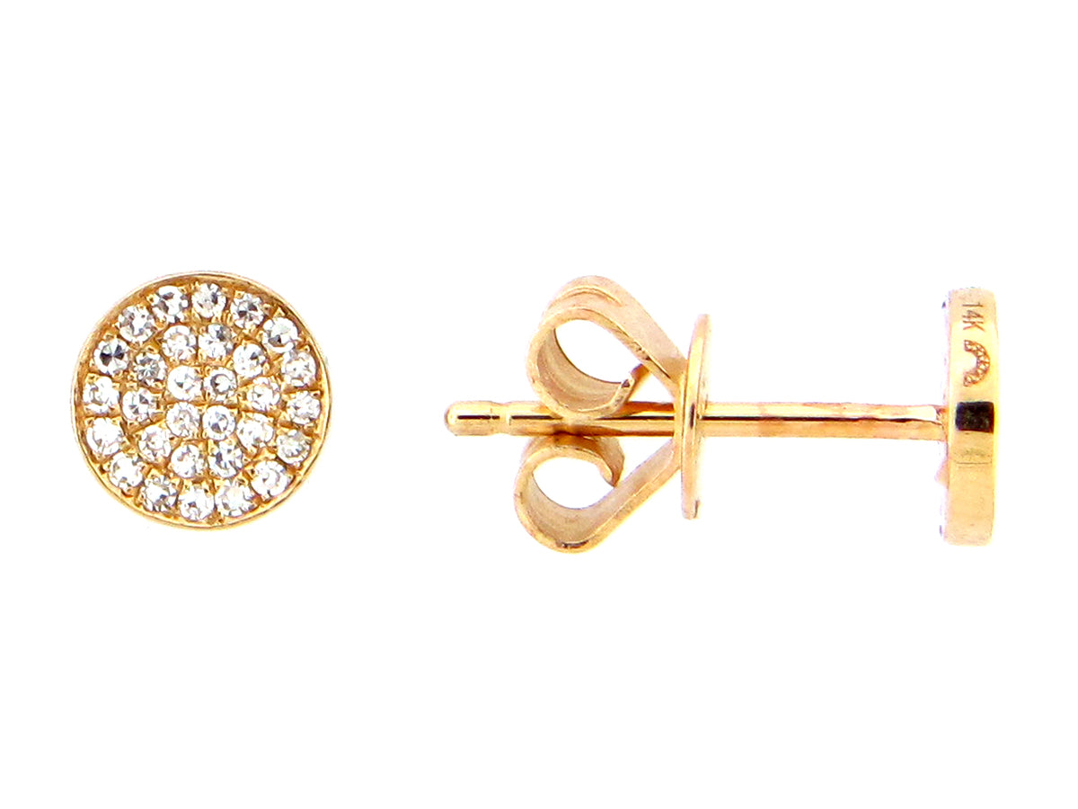 DIAMOND PAVE DISC EARRING