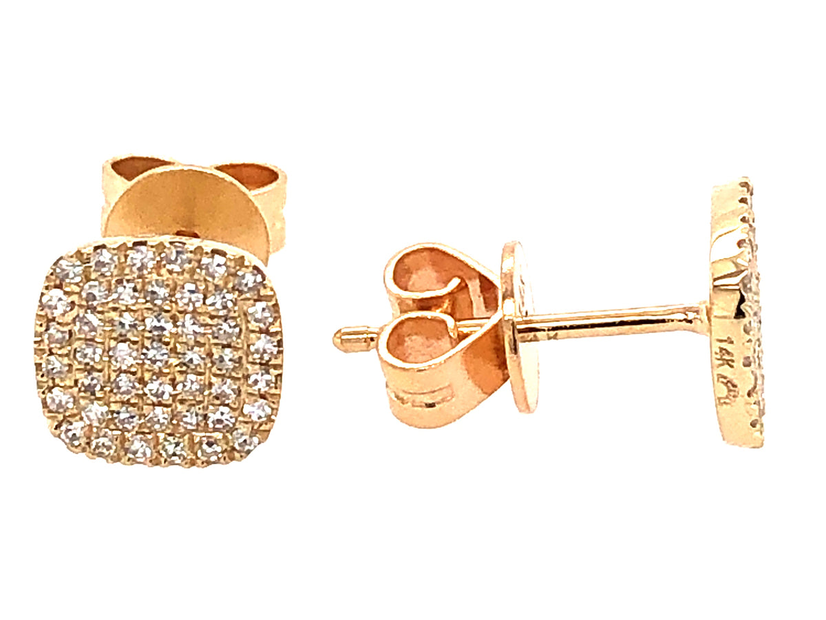 DIAMOND PAVE CUSHION EARRING