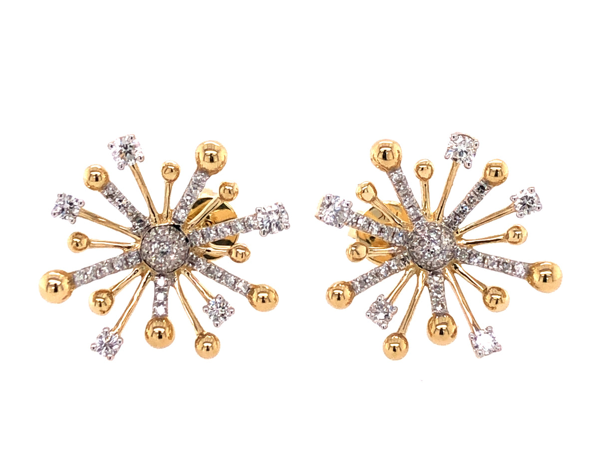 DIAMOND BAUBLE STUD EARRING