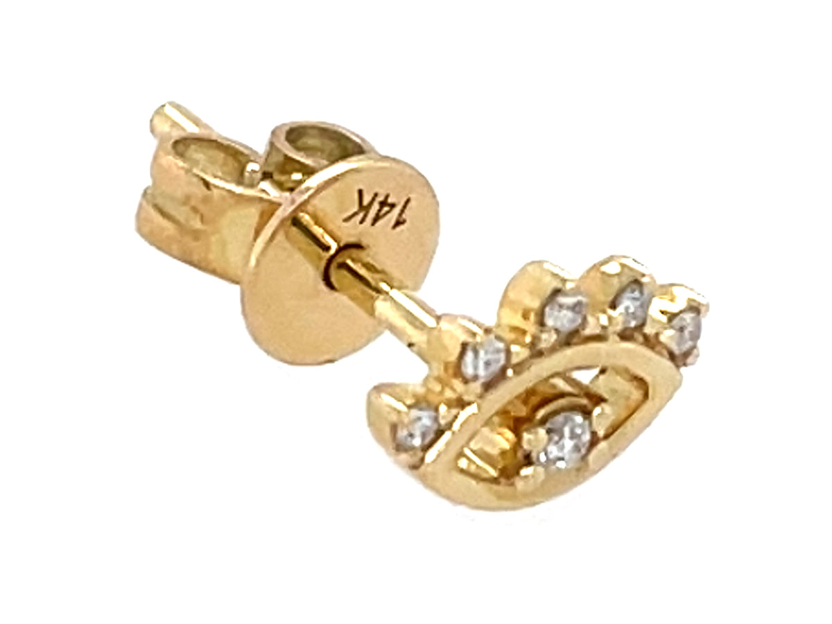Single Diamond Eye Stud Earring