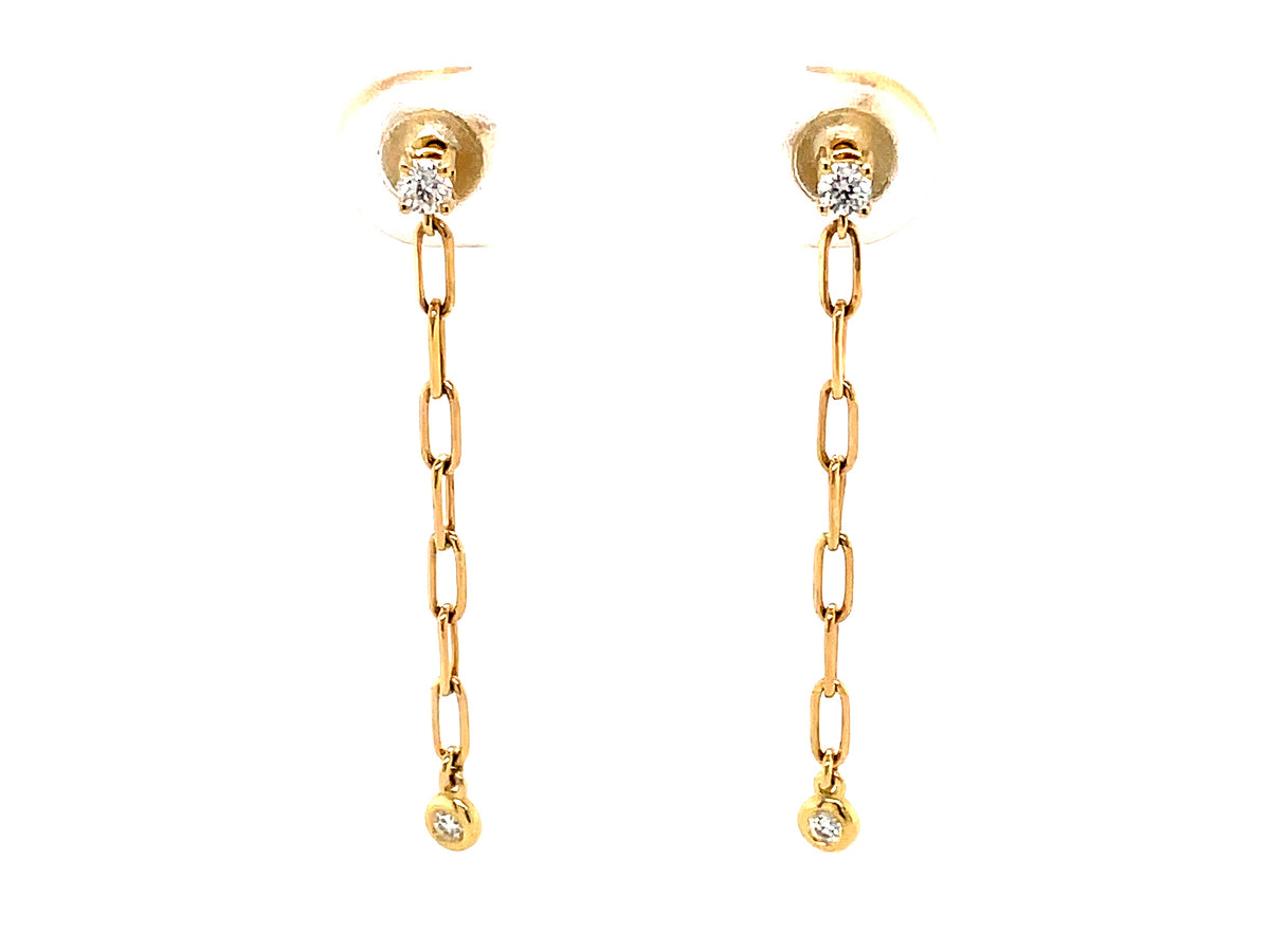 DIAMOND CHAIN DANGLE EARRING