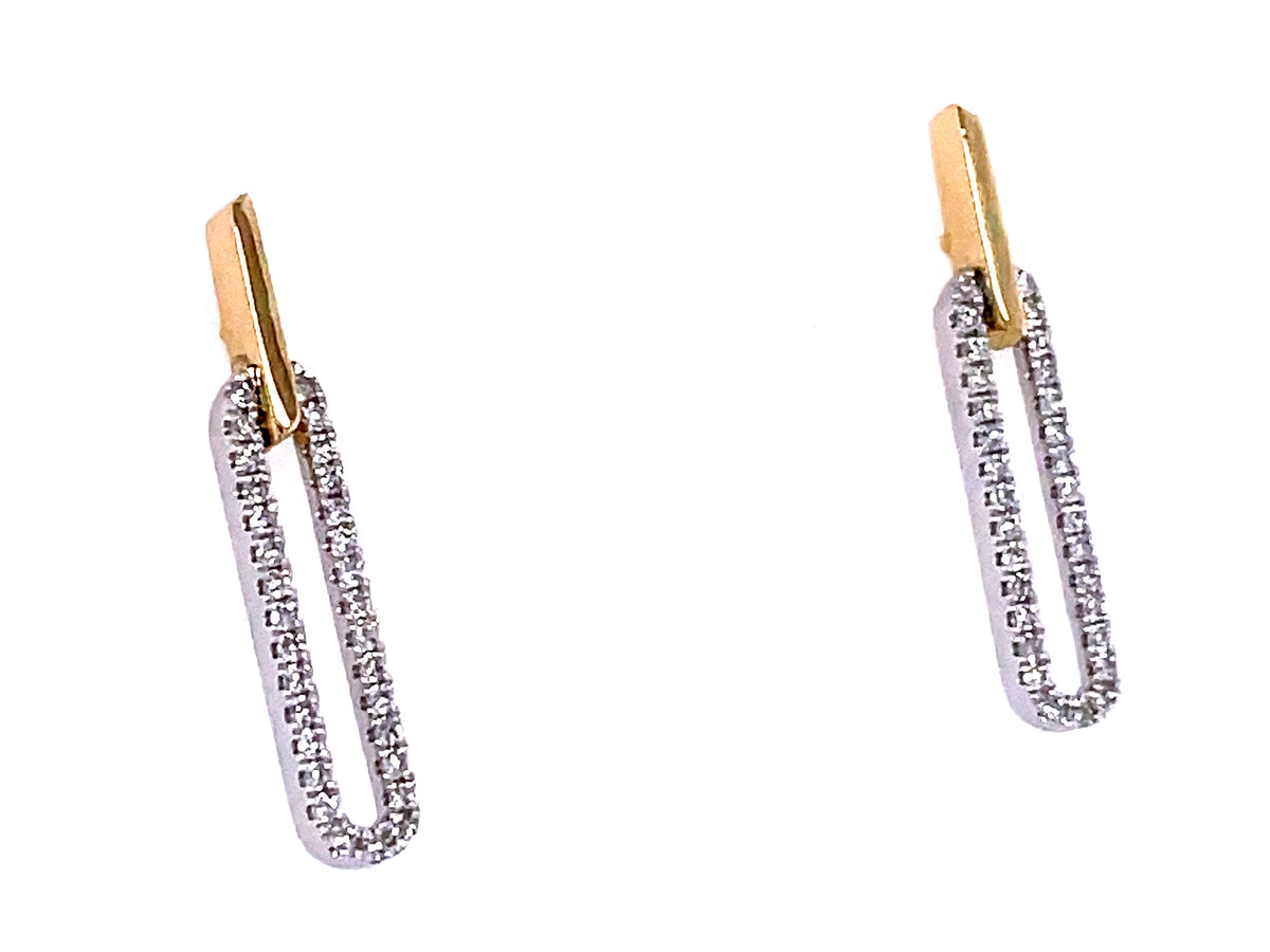 DIAMOND LINK DANGLE EARRING