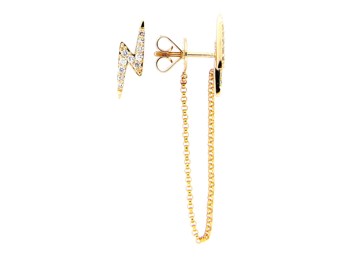 DIAMOND LIGHTNING CHAIN EARRING