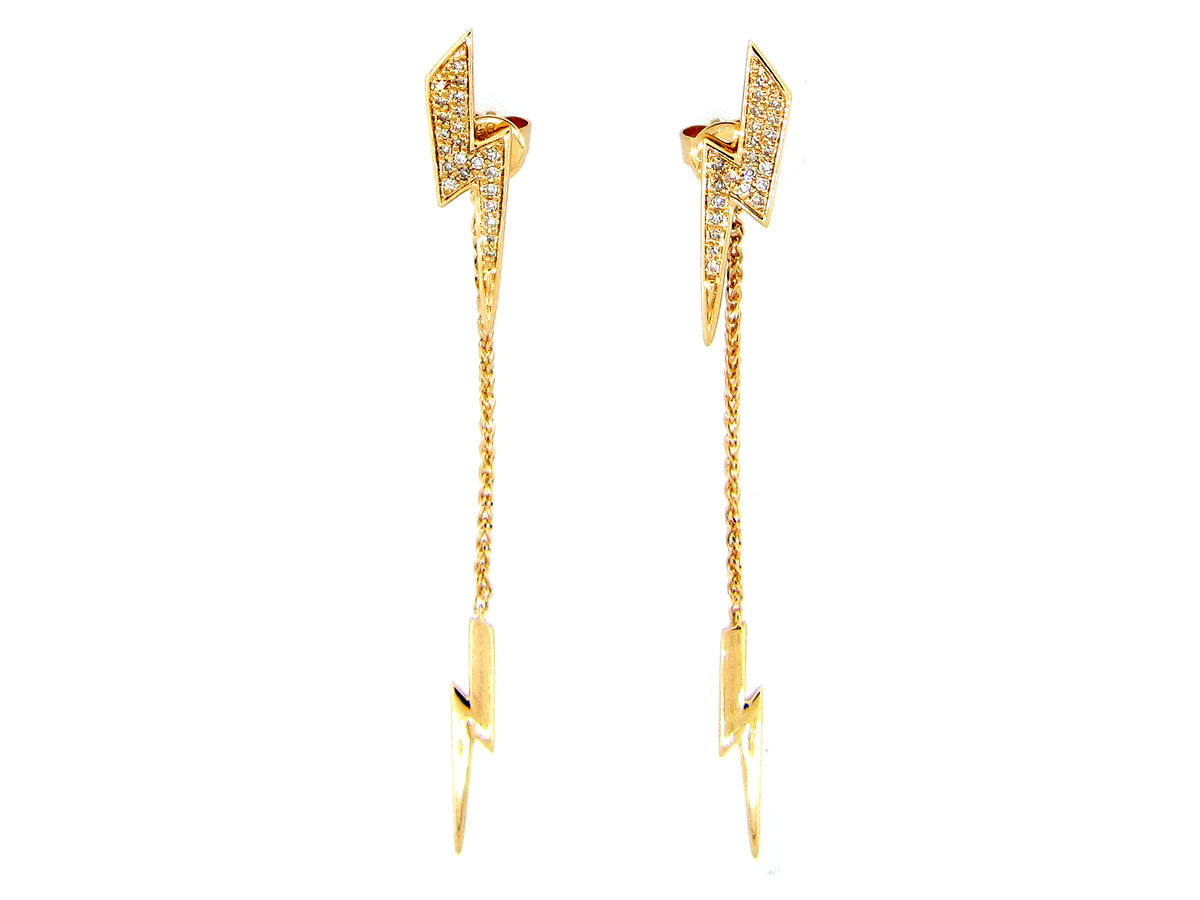 DIAMOND DOUBLE LIGHTENING EARRING