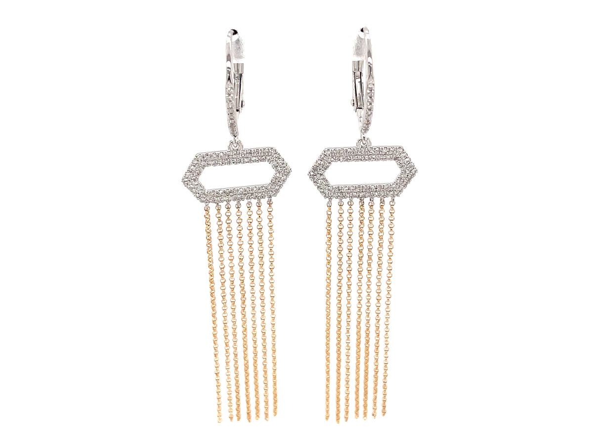 DIAMOND TASSEL DANGLE EARRING