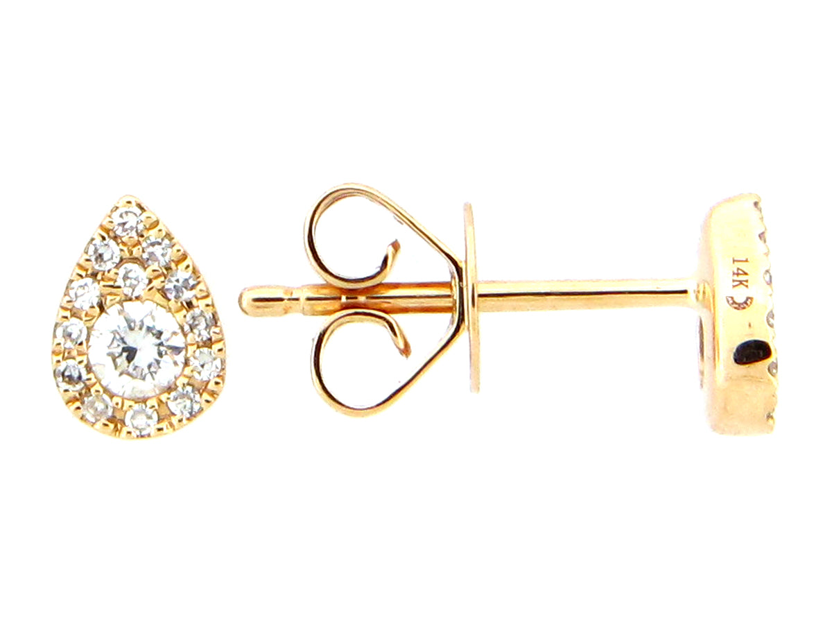 DIAMOND PEAR STUD EARRING